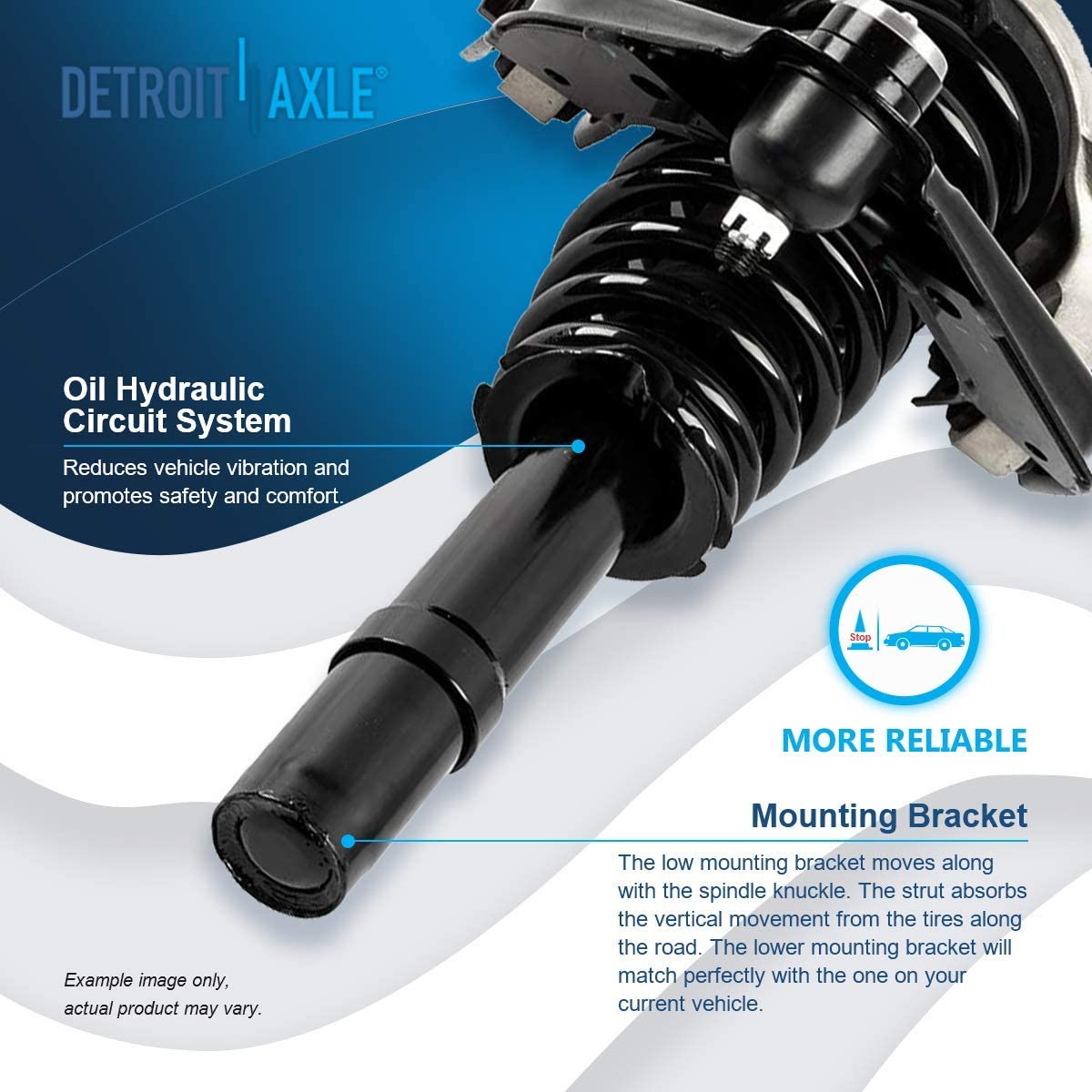 Detroit Axle - Front  Rear Struts for Chrysler Cirrus Dodge Stratus Breeze — image 11