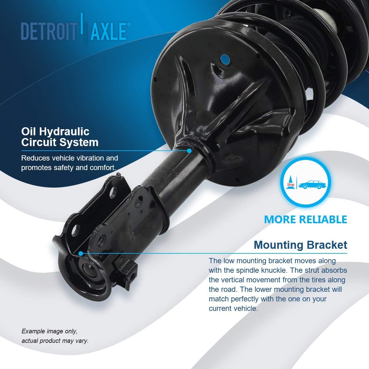 Detroit Axle - Front Struts Sway Bar Links for 2001 2002-2006 Hyundai Elantra — image 8