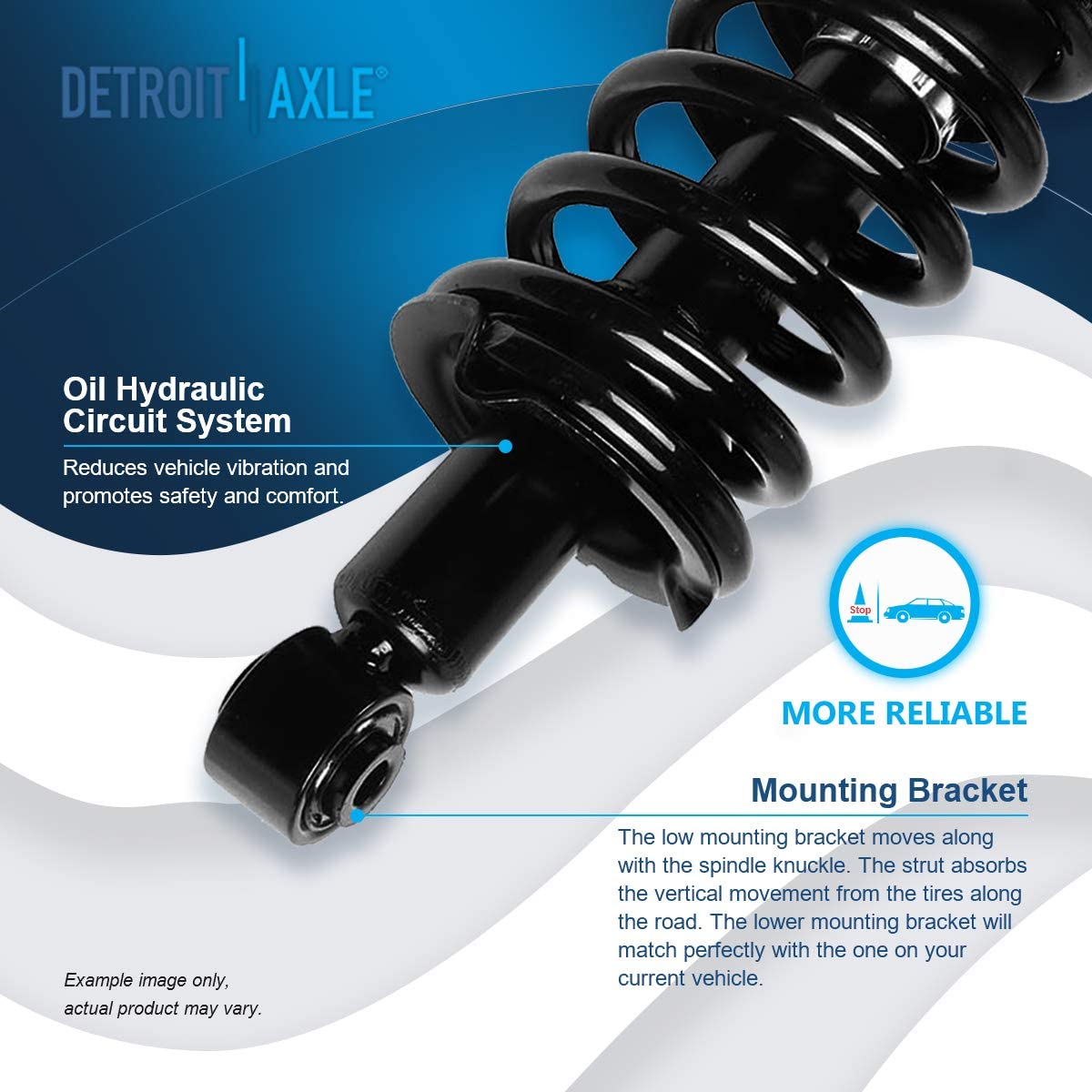 Detroit Axle - Front Rear Struts w/Coil Spring Sway Bars for 2007-11 Honda CR-V — image 13