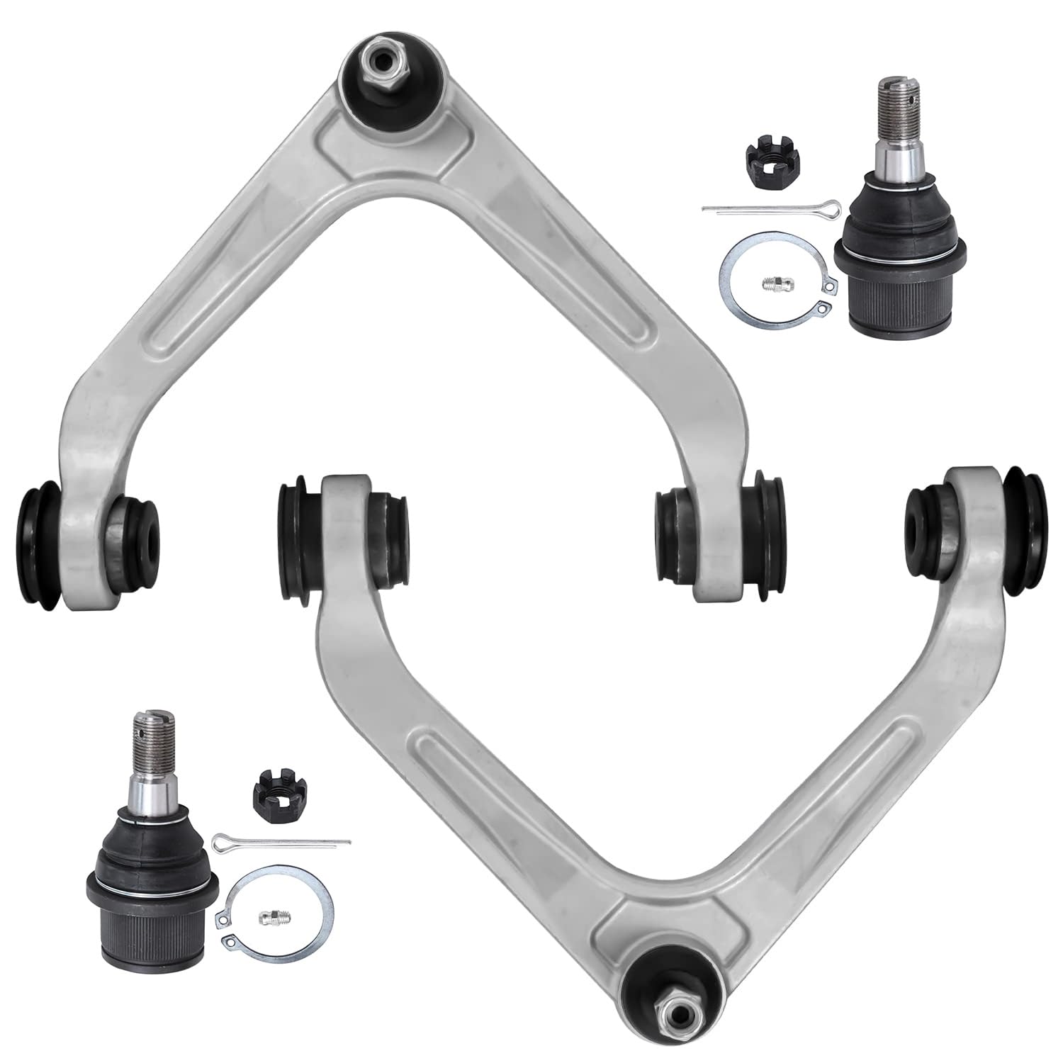 4pc Front Upper Control Arms Lower Ball Joints Suspension Kit