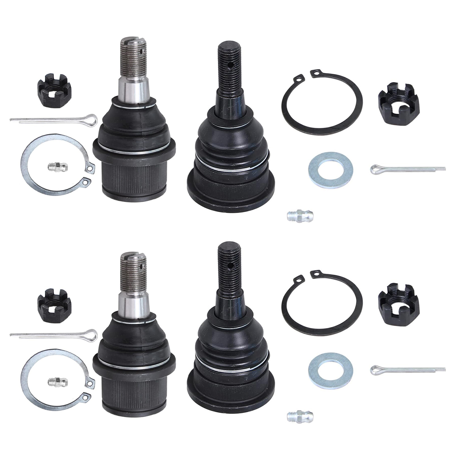 4pc Front Upper Lower Ball Joints Suspension Kit