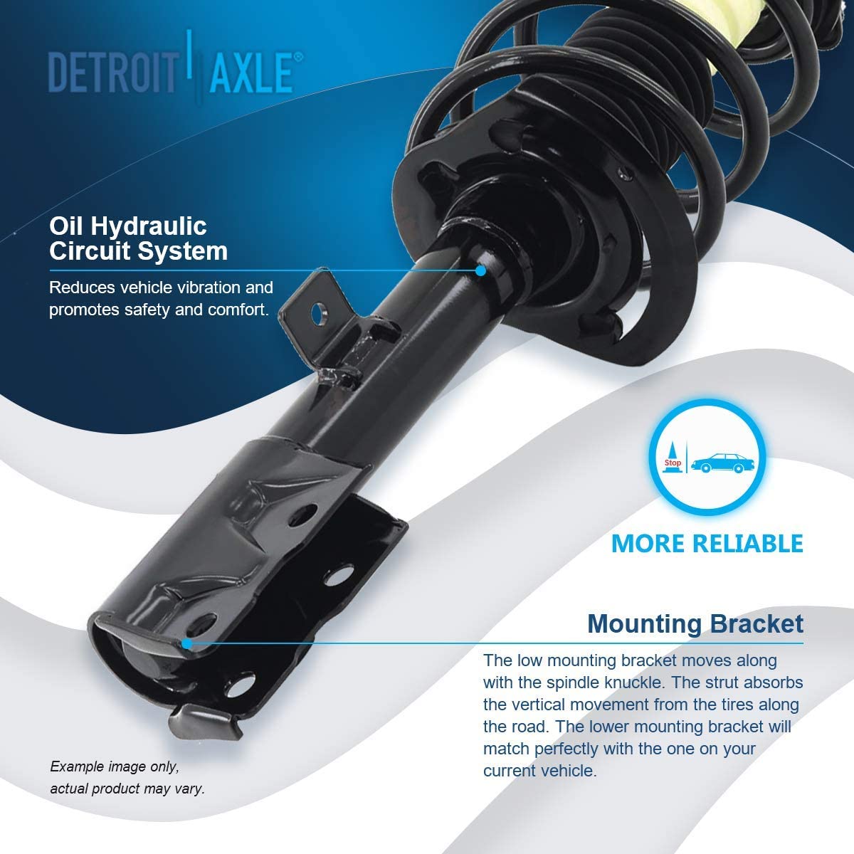 Detroit Axle - Front Struts Lower Control Arms Kit for Caliber Compass Patriot — image 9