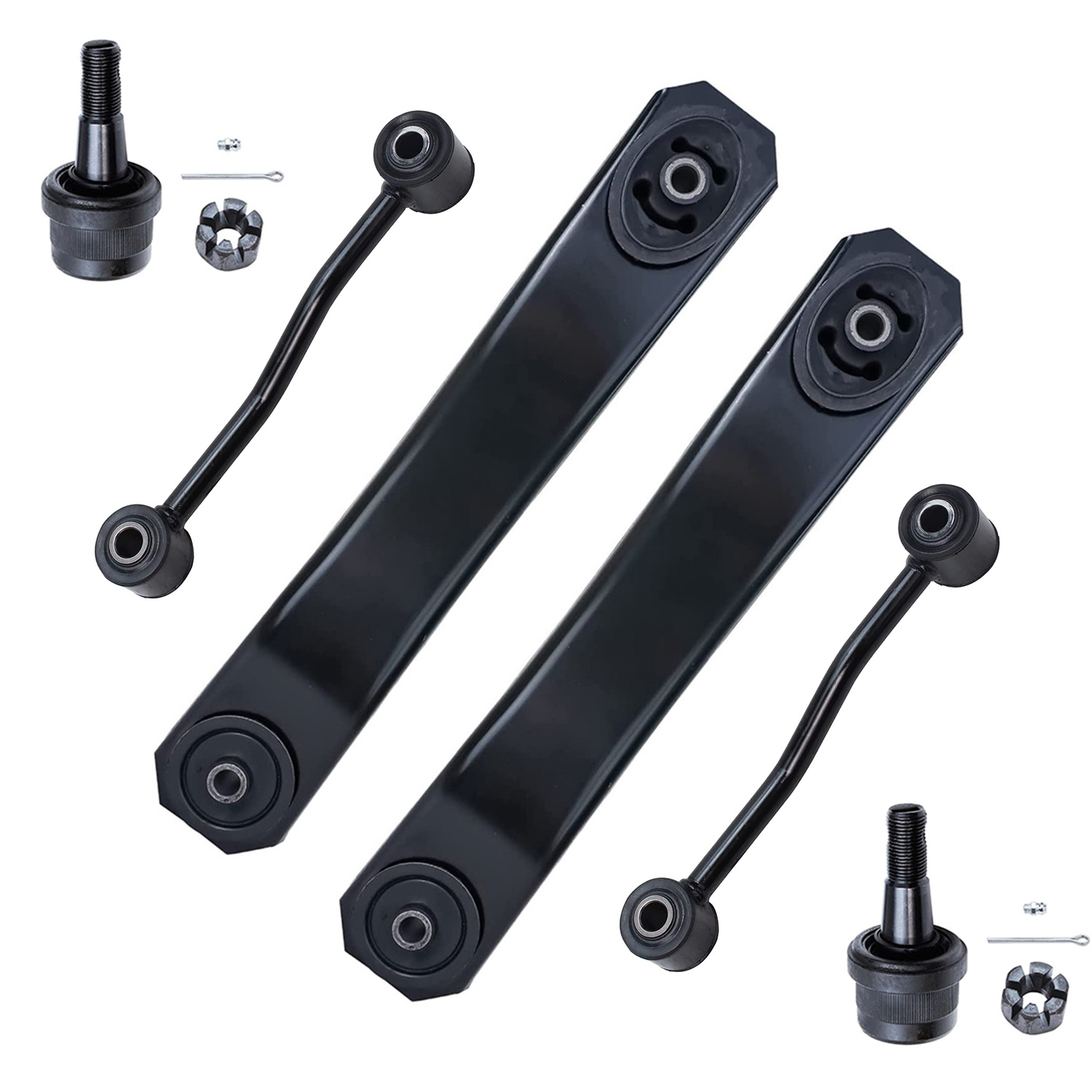 6pc Front Lower Control Arms Ball Joints Sway Bar Links Suspension Kit