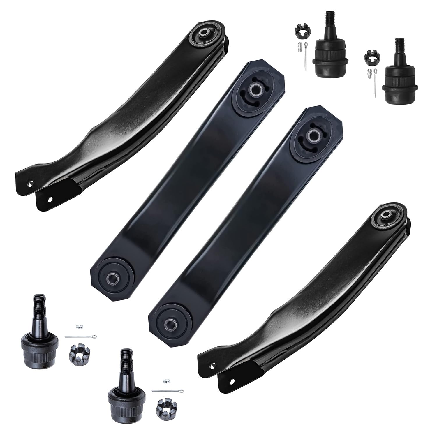 8pc Front Upper Lower Control Arms Ball Joints Suspension Kit