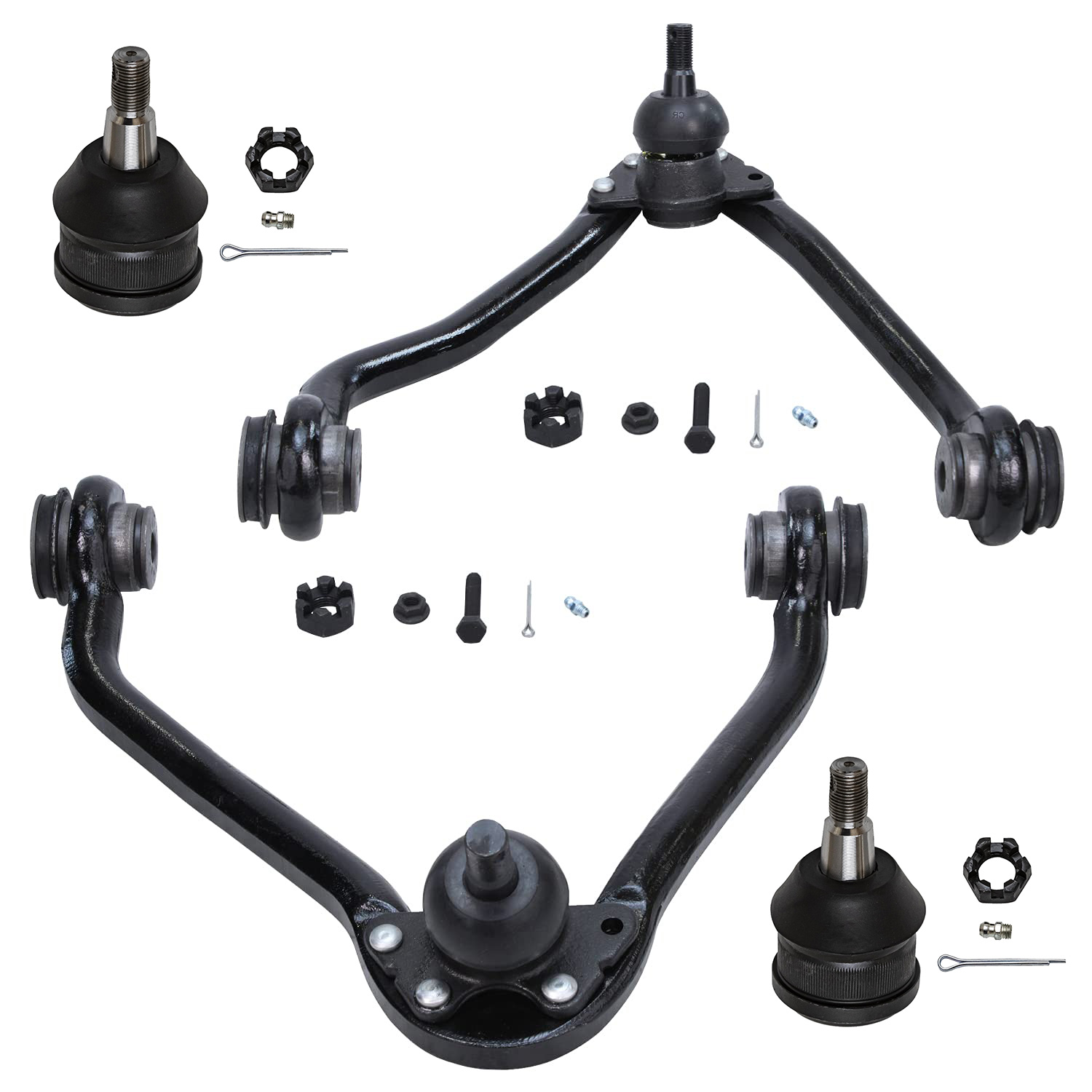 4pc Front Upper Control Arms Lower Ball Joints Suspension Kit