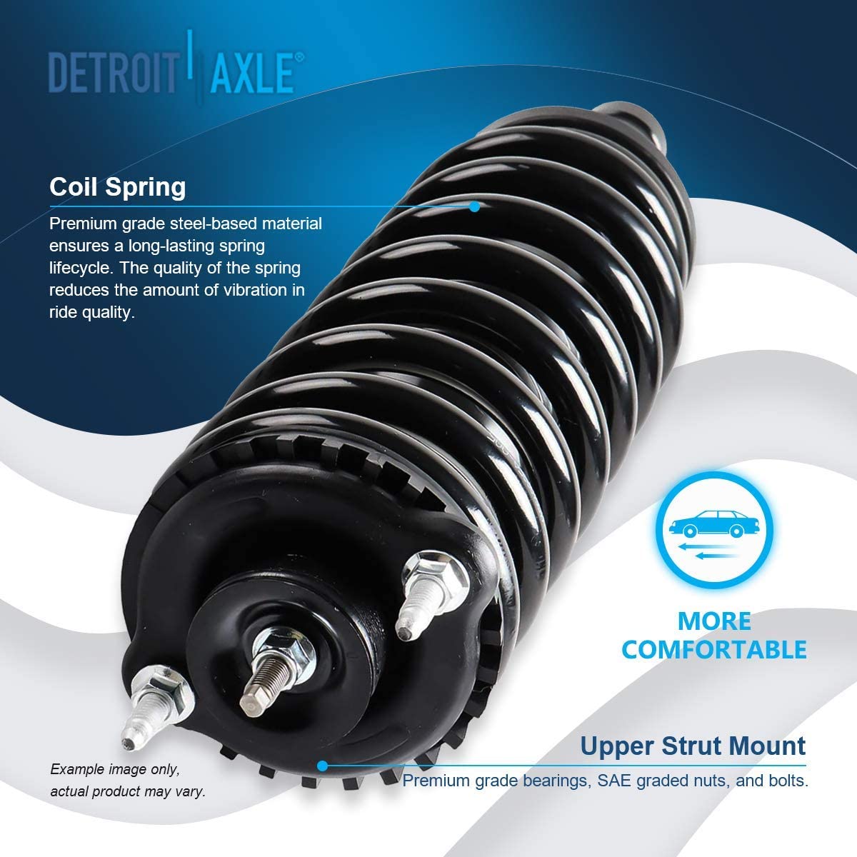Detroit Axle - 4.2L Front Struts Control Arms for Trailblazer EXT Envoy Rainier — image 11