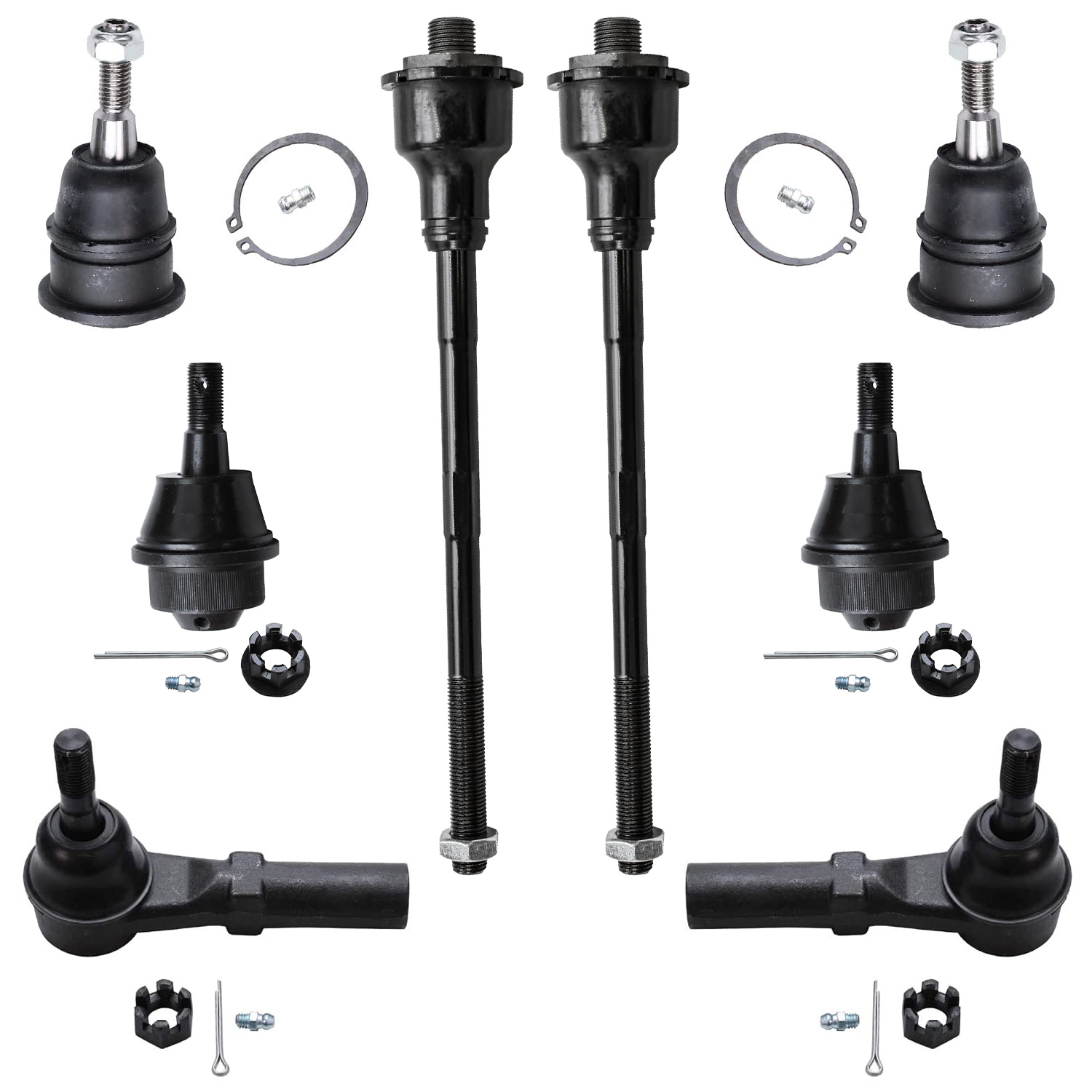 8pc Front Ball Joints Tie Rods Suspension Kit