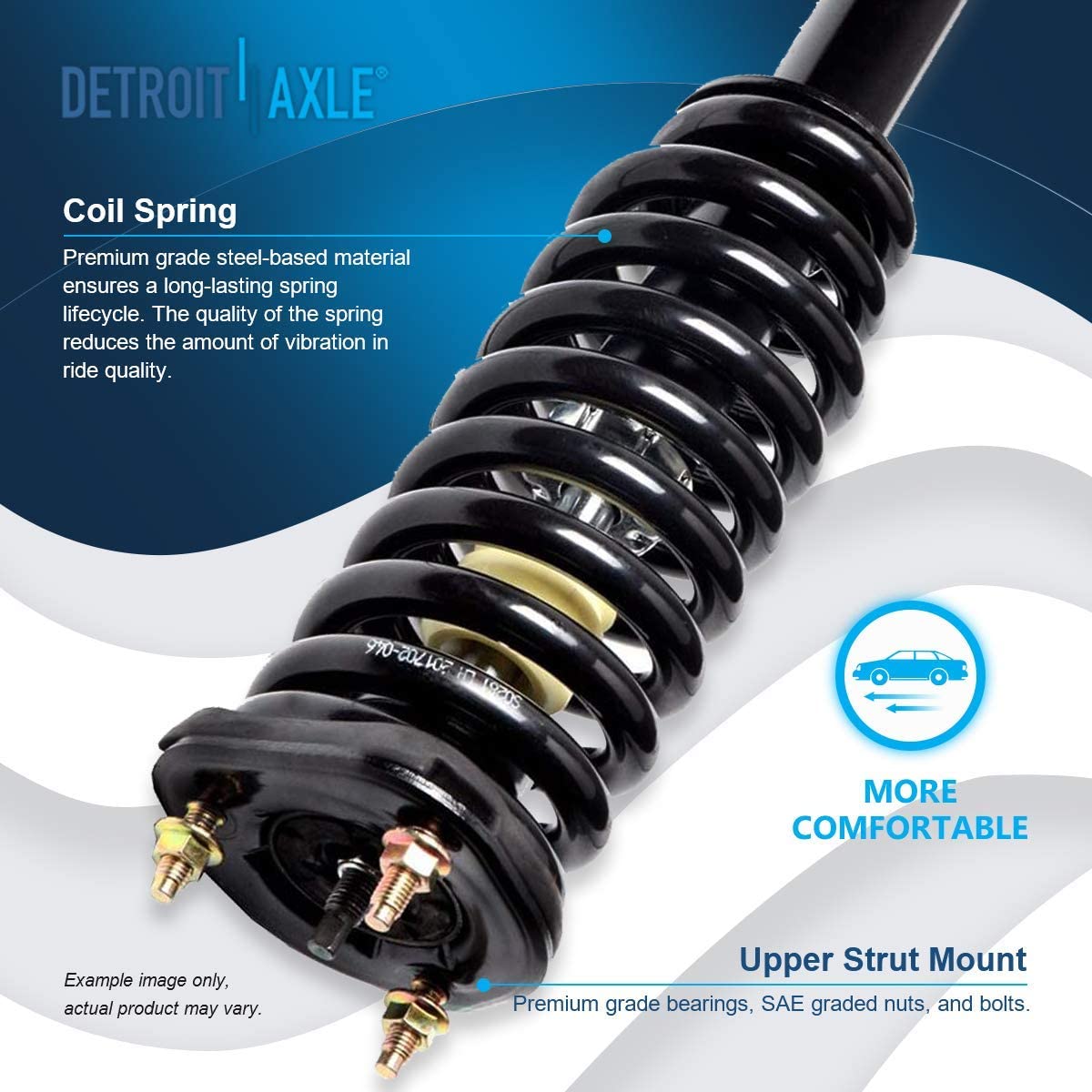 Detroit Axle - Front Struts Rear Shocks Control Arms Sway Bars for Dakota Raider — image 8