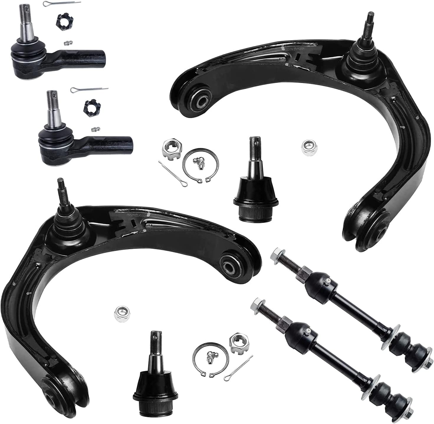 Detroit Axle - 2WD Front Upper Control Arms Sway Bars for 2006-08 Dodge Ram 1500
