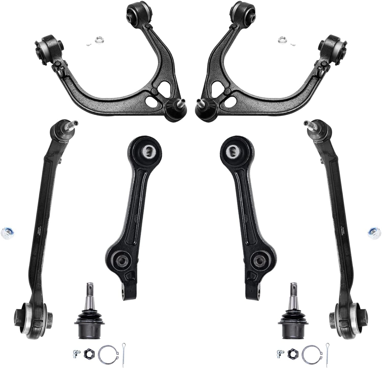 8pc Front Upper Lower Forward Rearward Control Arms Suspension Kit
