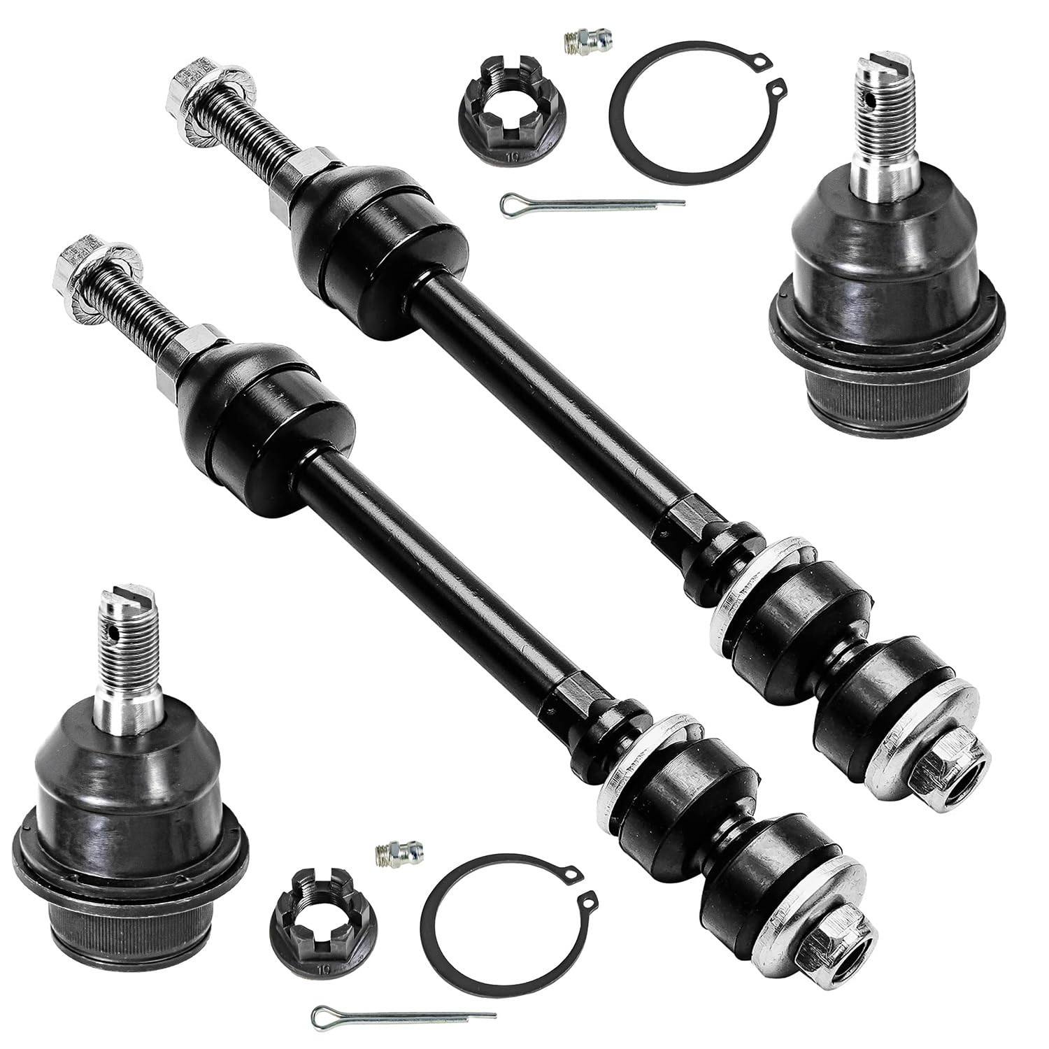 4pc Front Lower Ball Joints Sway Bar Links Suspension Kit