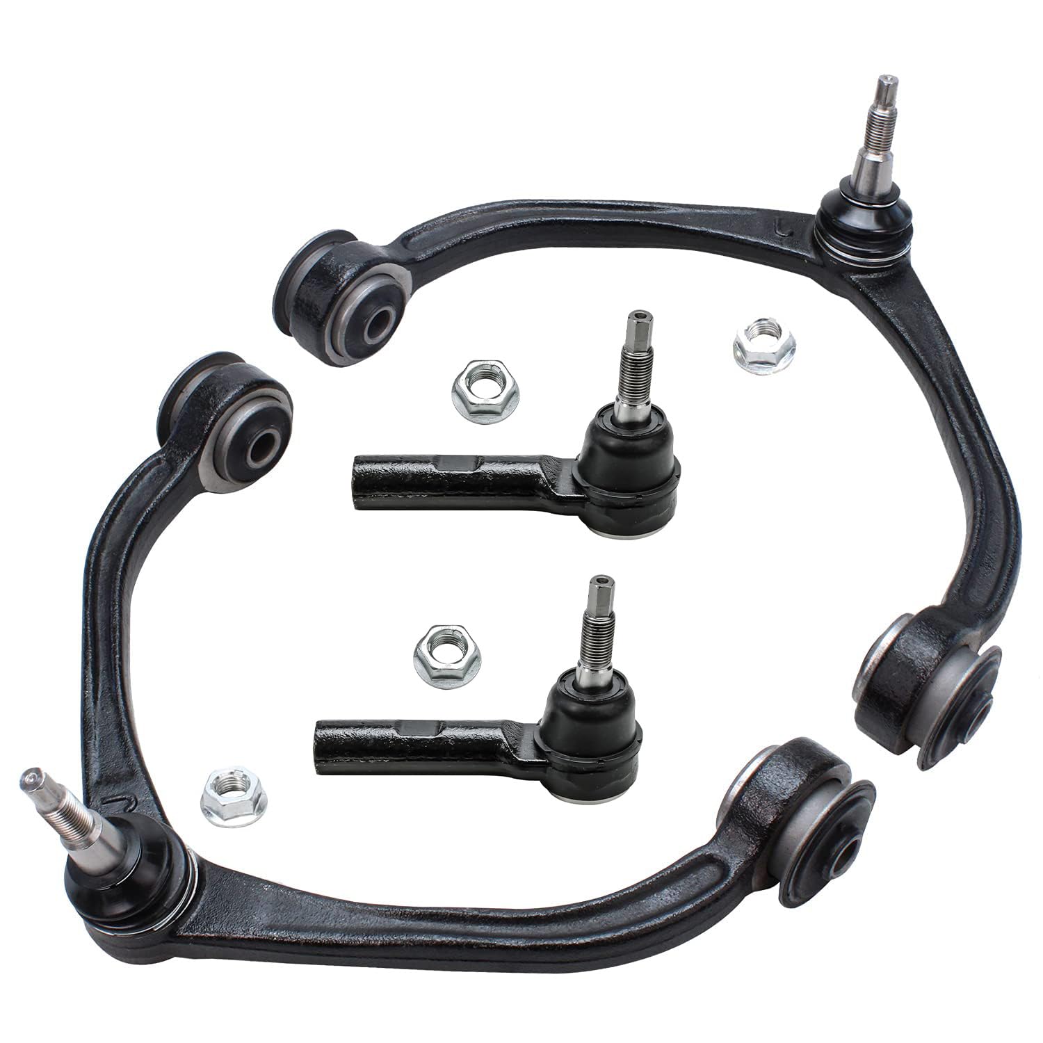 4pc Front Upper Control Arms Outer Tie Rods Suspension Kit