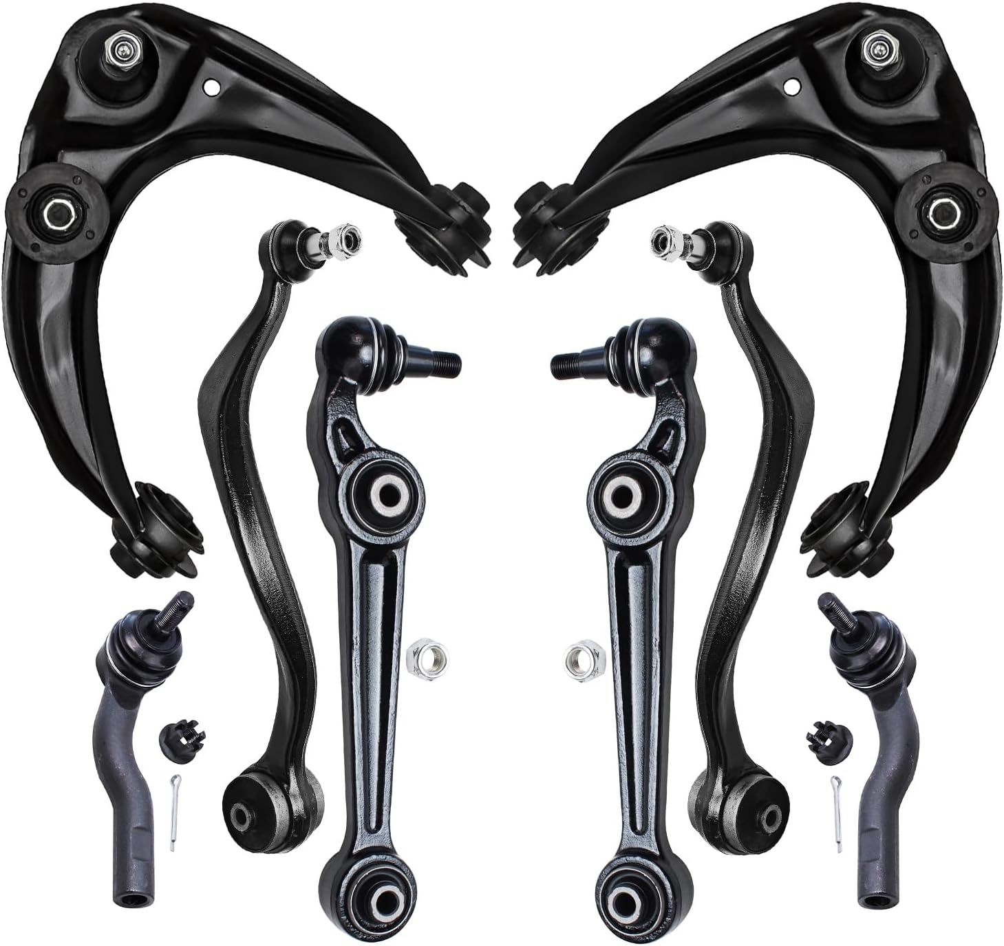 Detroit Axle - Front Upper Lower Rearward Control Arms for 2003-2008 Mazda 6