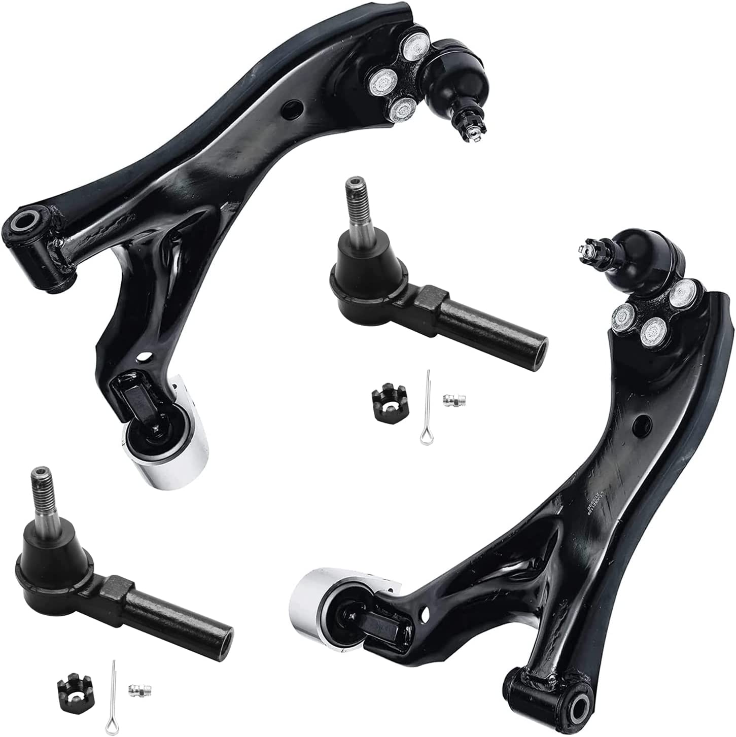 Detroit Axle - Front Lower Control Arms Tie Rods for Chevy Equinox Saturn Vue