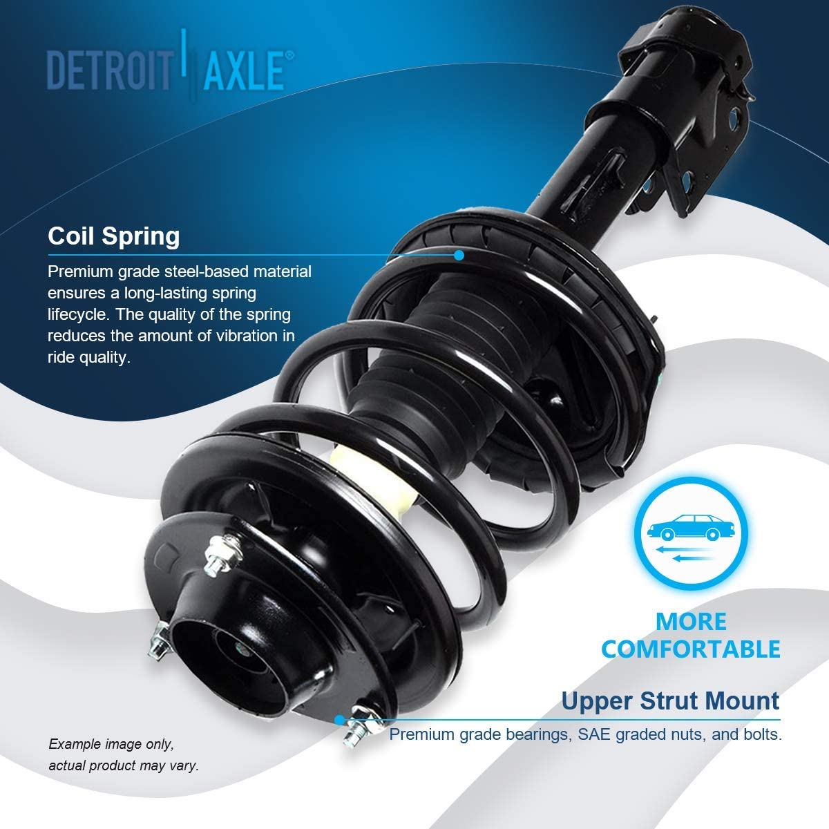 Detroit Axle - Front Struts Lower Control Arms for 02-05 Sebring Stratus Eclipse — image 8