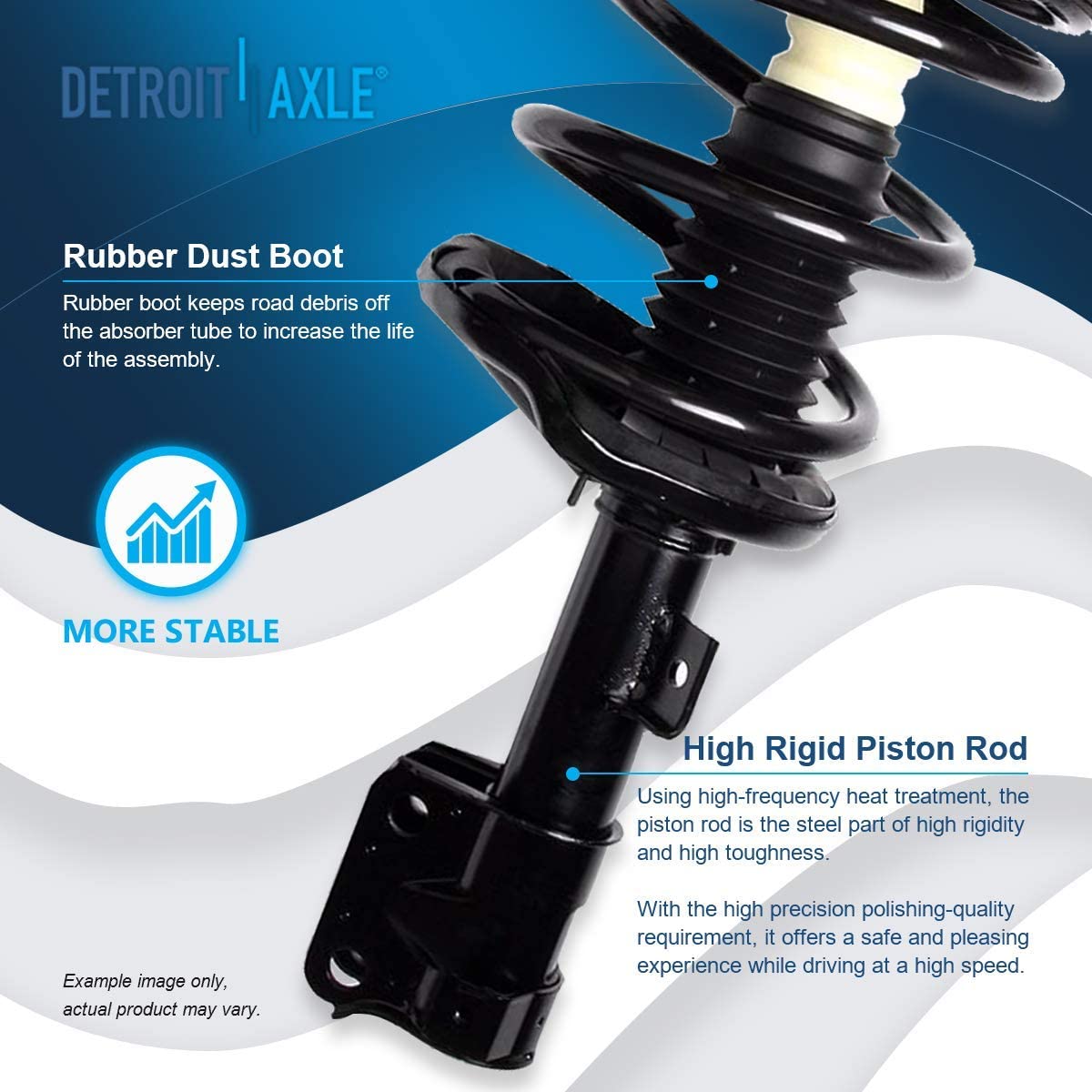 Detroit Axle - Front Struts Lower Control Arms for 02-05 Sebring Stratus Eclipse — image 9
