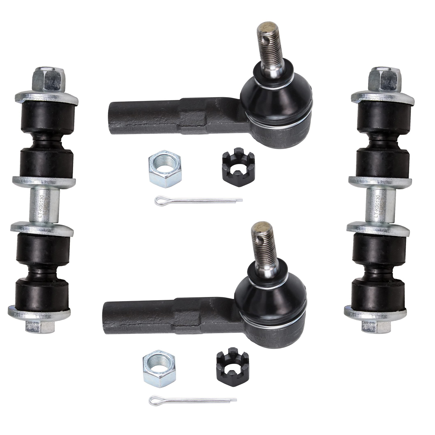 4pc Front Sway Bar Links Outer Tie Rods Suspension Kit