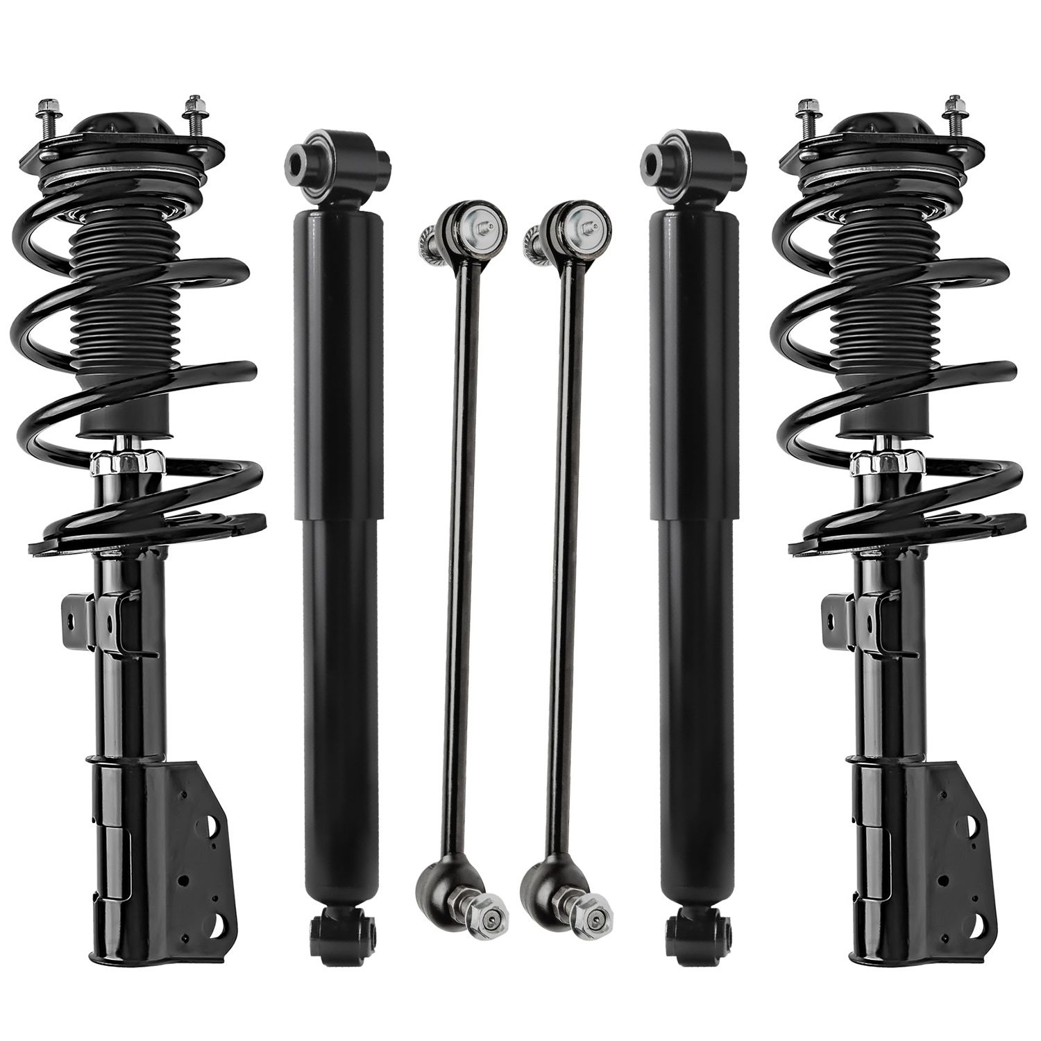 6pc Front Struts Rear Shocks Sway Bar Links Suspension Kit