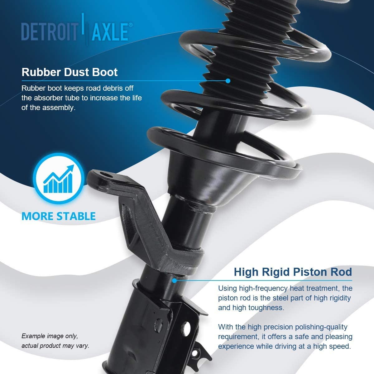 Detroit Axle - Front Rear Struts w/Coil Spring for 2003 2004-2011 Honda Element — image 7