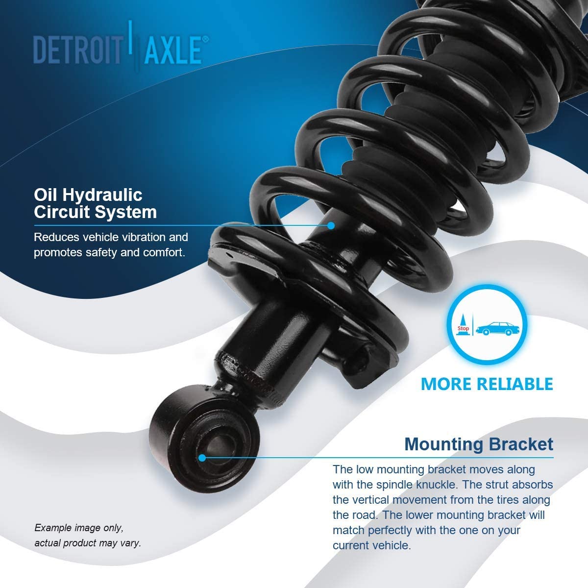 Detroit Axle - Front Rear Struts w/Coil Spring for 2003 2004-2011 Honda Element — image 11