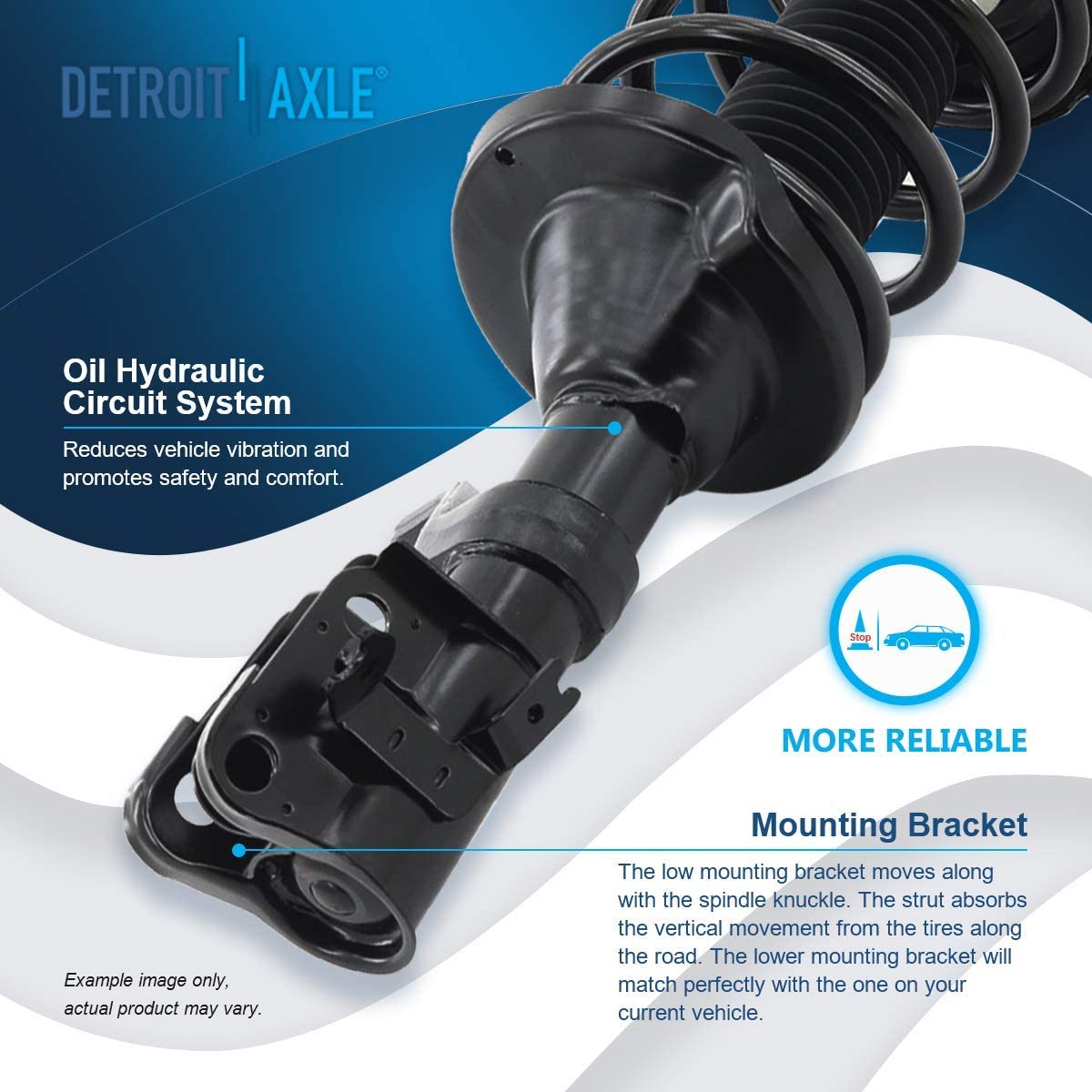 Detroit Axle - Front Rear Struts w/Coil Spring for 2003 2004-2011 Honda Element — image 8