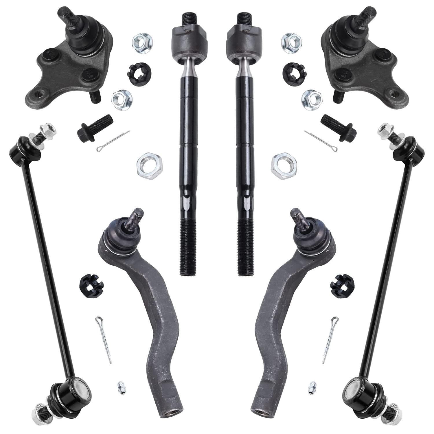 8pc Front Sway Bar Links Tie Rods Lower Ball Joints Suspension Kit