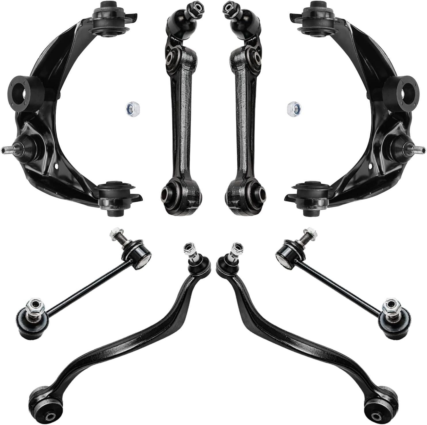 Detroit Axle - Front Upper Lower Forward Rearward Control Arms for Fusion MKZ