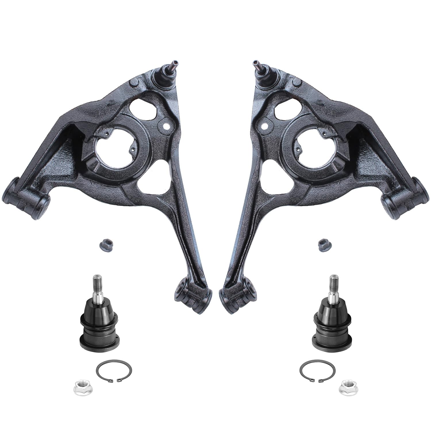 4pc Front Lower Control Arms Upper Ball Joints Suspension Kit
