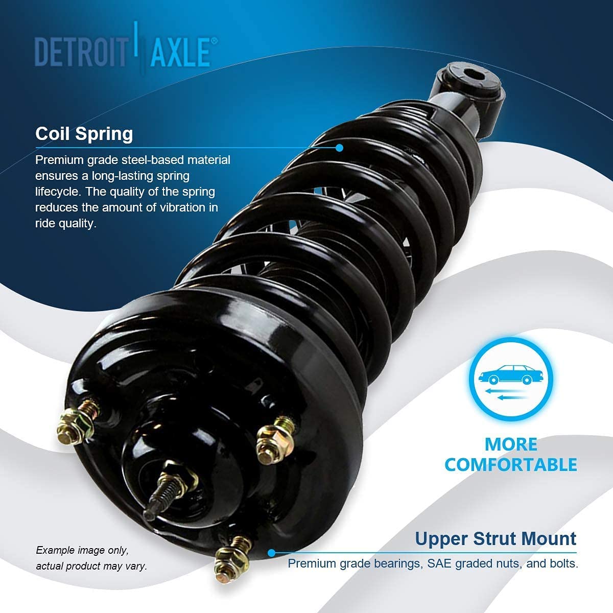 Detroit Axle - RWD Front Struts Tie Rods Sway Bar Links for 2004 2005 Ford F-150 — image 7