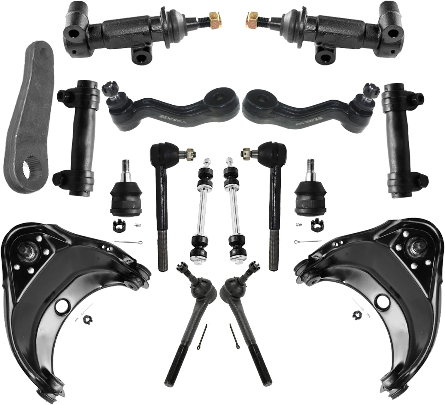 Detroit Axle - Front Upper Control Arms Tie Rods for Savana Express 1500 2500