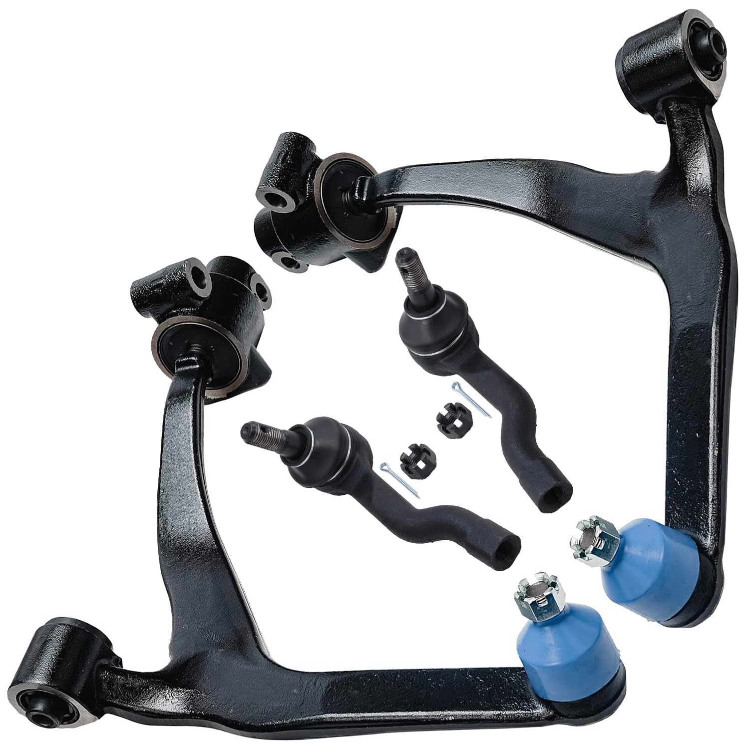 4pc Front Lower Control Arms Outer Tie Rods Suspension Kit