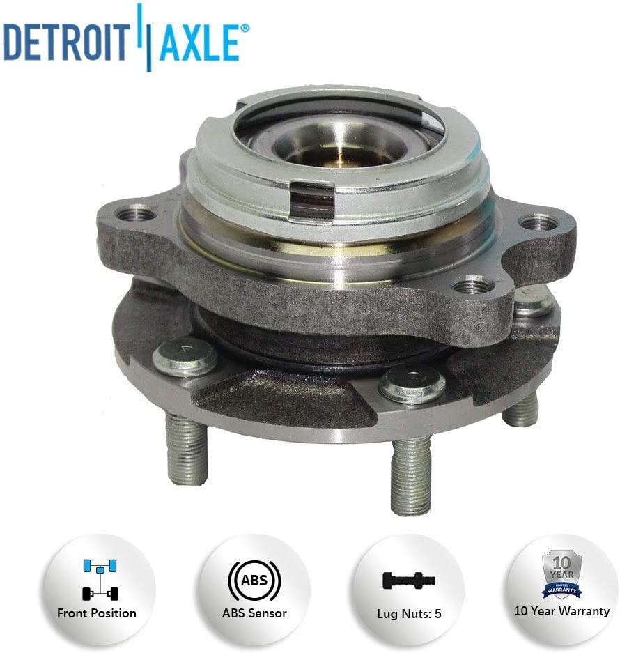Detroit Axle - Front Rear Wheel Hub and Bearings for 2007-2013 Nissan Altima — image 7
