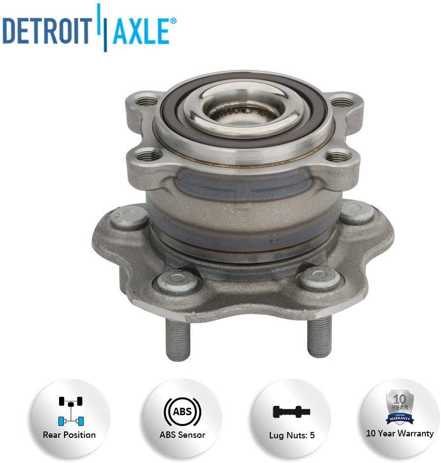 Detroit Axle - Front Rear Wheel Hub and Bearings for 2007-2013 Nissan Altima — image 9