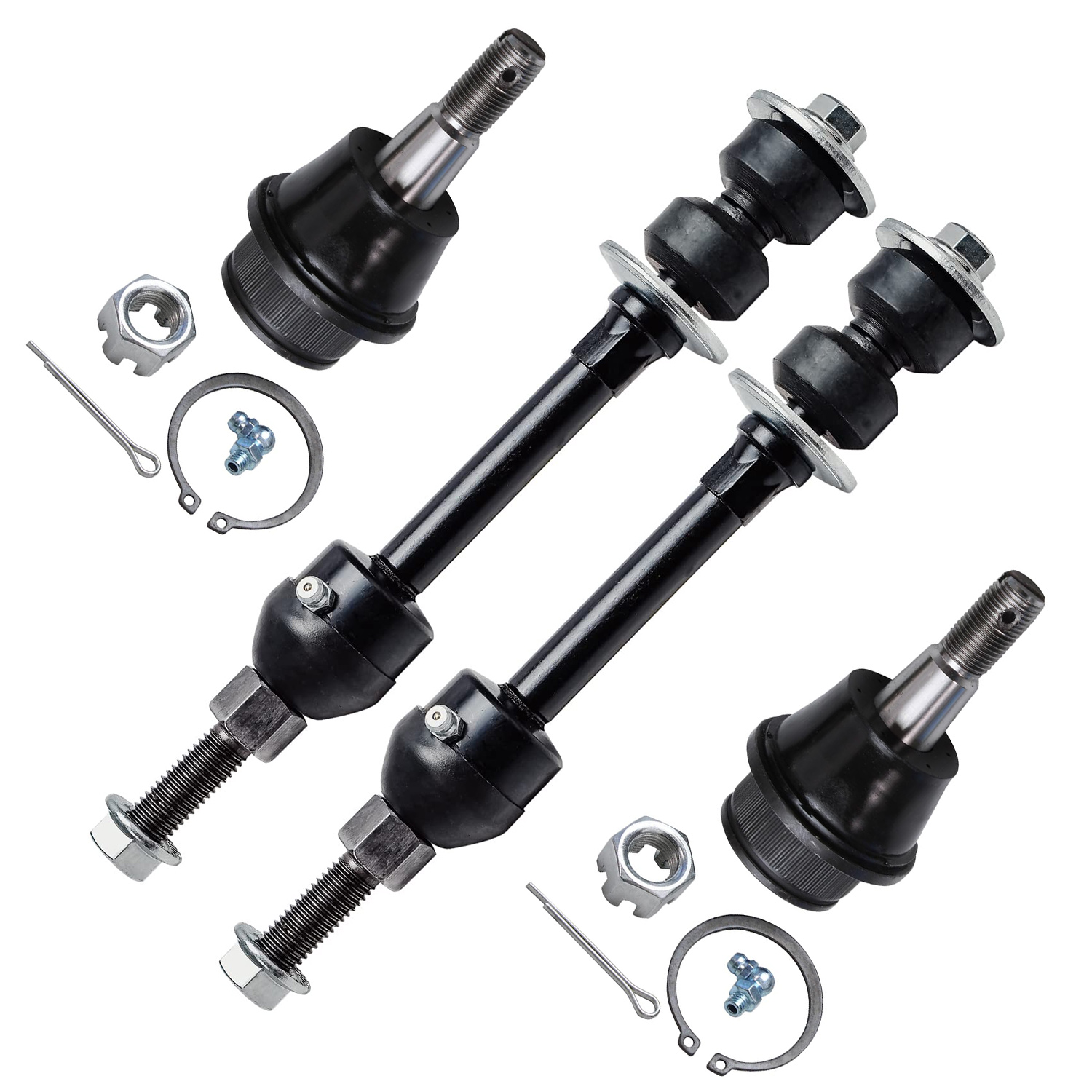 4pc Front Lower Ball Joints Sway Bar Links Suspension Kit