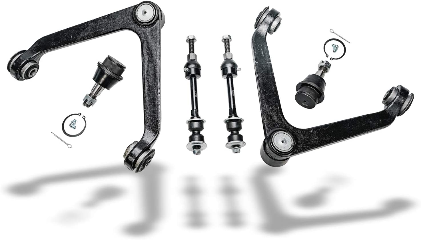 Detroit Axle - Front Upper Control Arms Lower Ball Joints for 02-05 Ram 1500