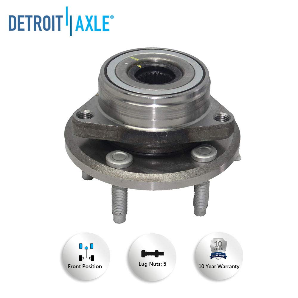 Detroit Axle - Front  Rear Wheel Hub and Bearings for 1996-2000 Mercury Sable — image 7