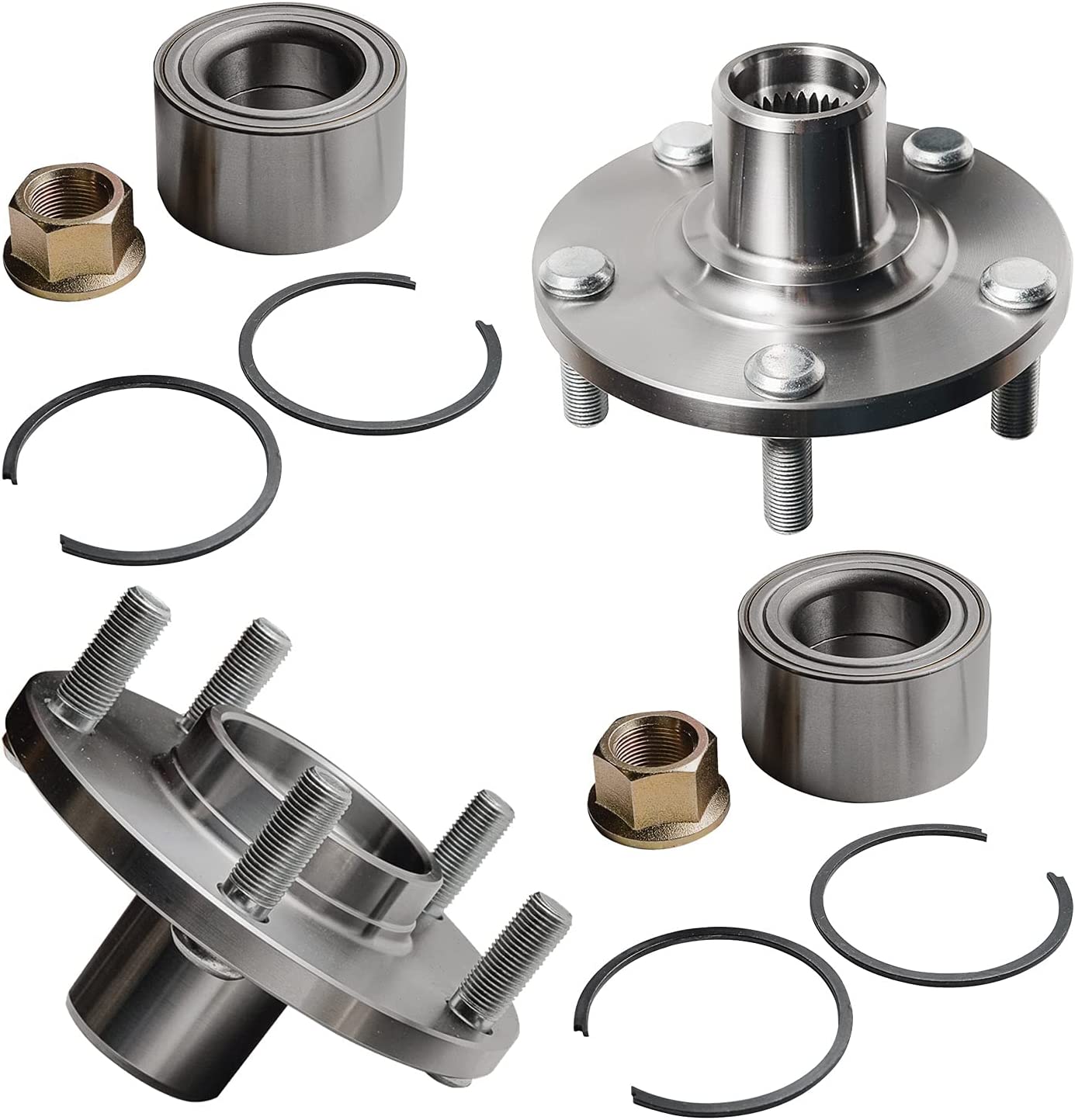 Detroit Axle - Front  Rear Wheel Hub and Bearings for Nissan Altima Maxima — image 4