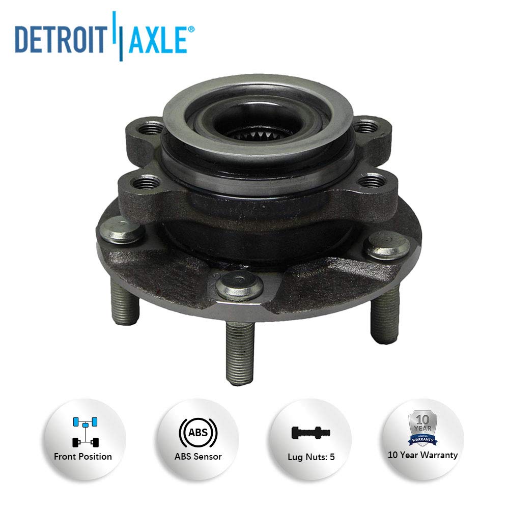 Detroit Axle - Front  Rear Wheel Hub and Bearings for 08-13 Nissan Rogue 4WD — image 7