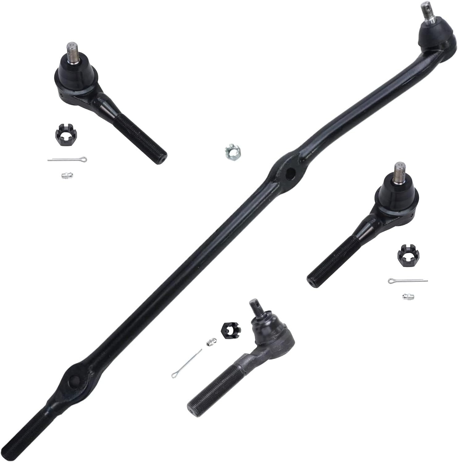 4pc Front Passenger Side Drag Link Inner Outer Tie Rods Suspension Kit