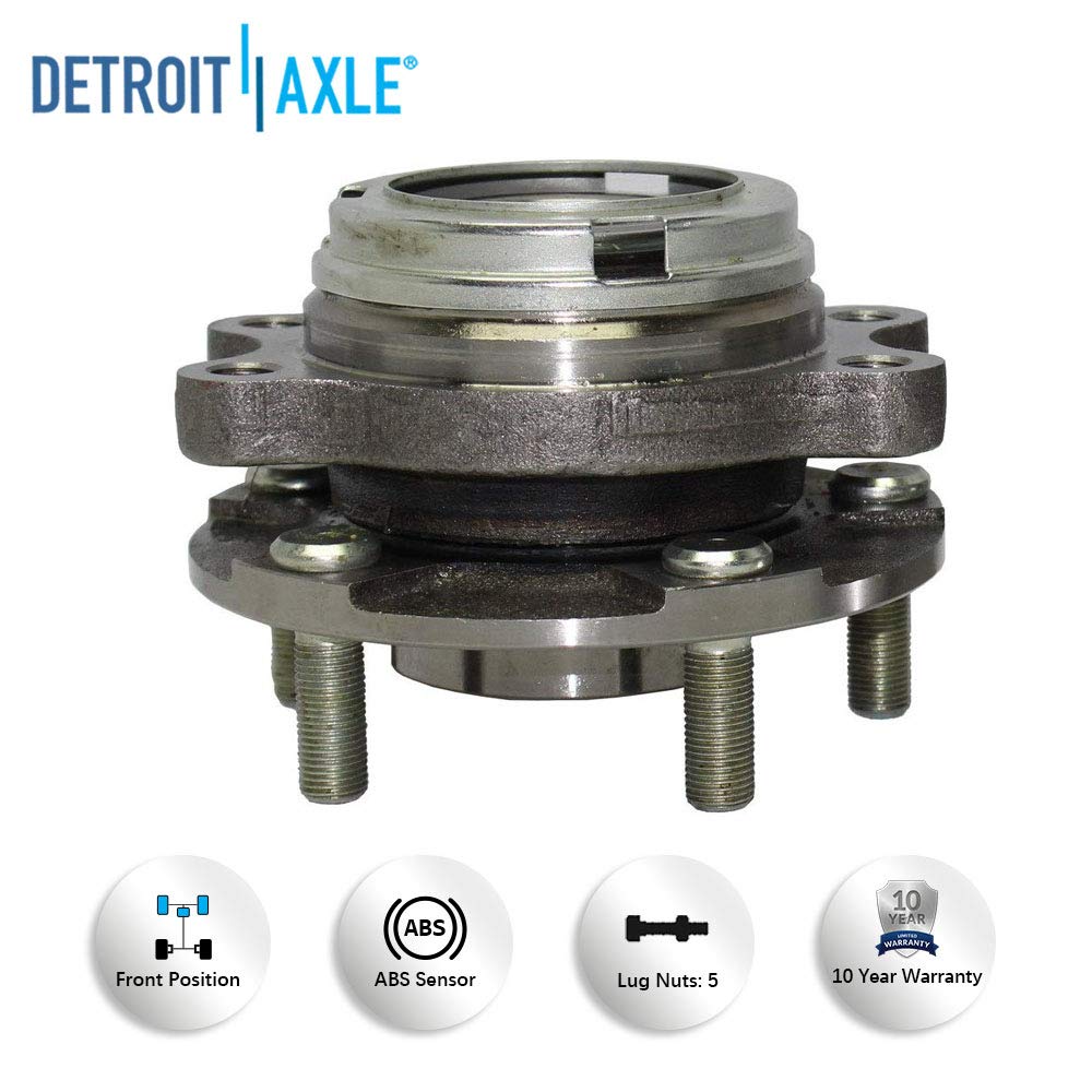 Detroit Axle - FWD Front CV Axles Wheel Hub Bearings for 2015-17 Nissan Murano — image 8