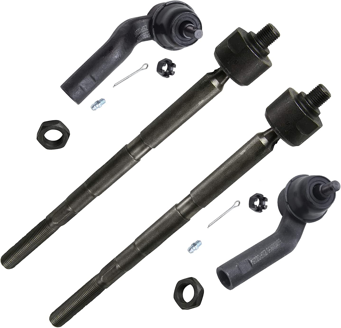 Detroit Axle - Front Inner Outer Tie Rods for Focus C-Max Escape Transit Connect