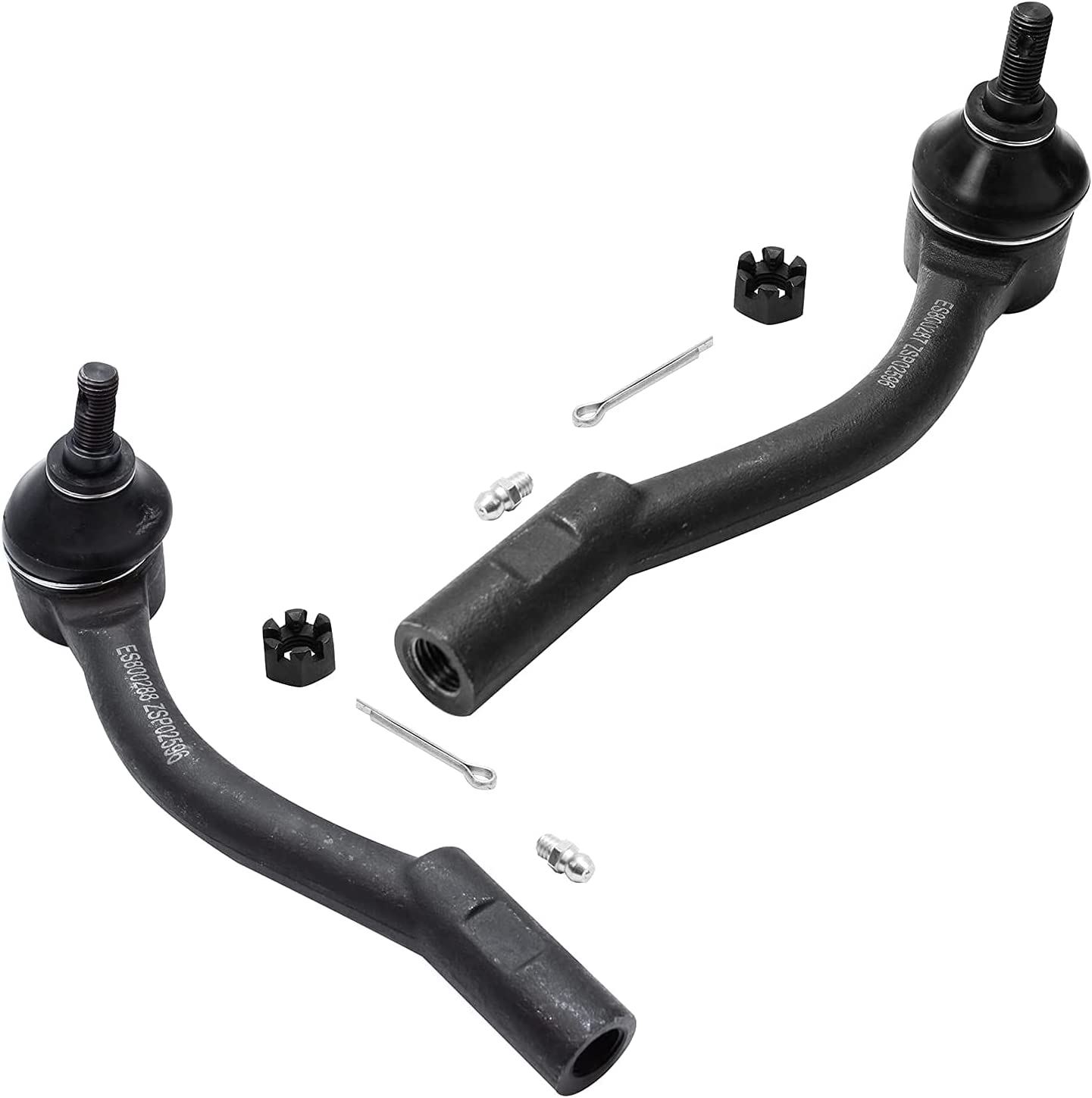 Detroit Axle - Front Outer Tie Rods Lower Ball Joints for 2006-11 Hyunda Accent — image 4