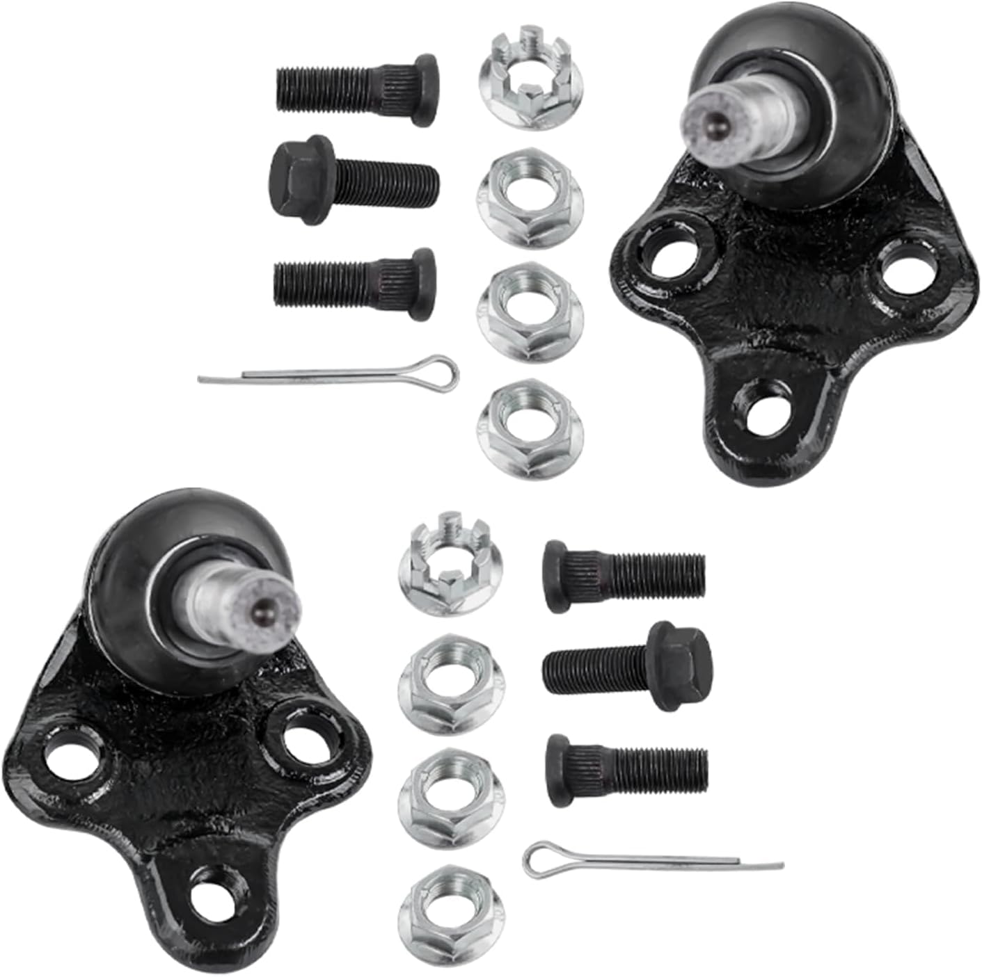 Detroit Axle - Front Outer Tie Rods Lower Ball Joints for 2001-2003 Toyota Prius — image 5