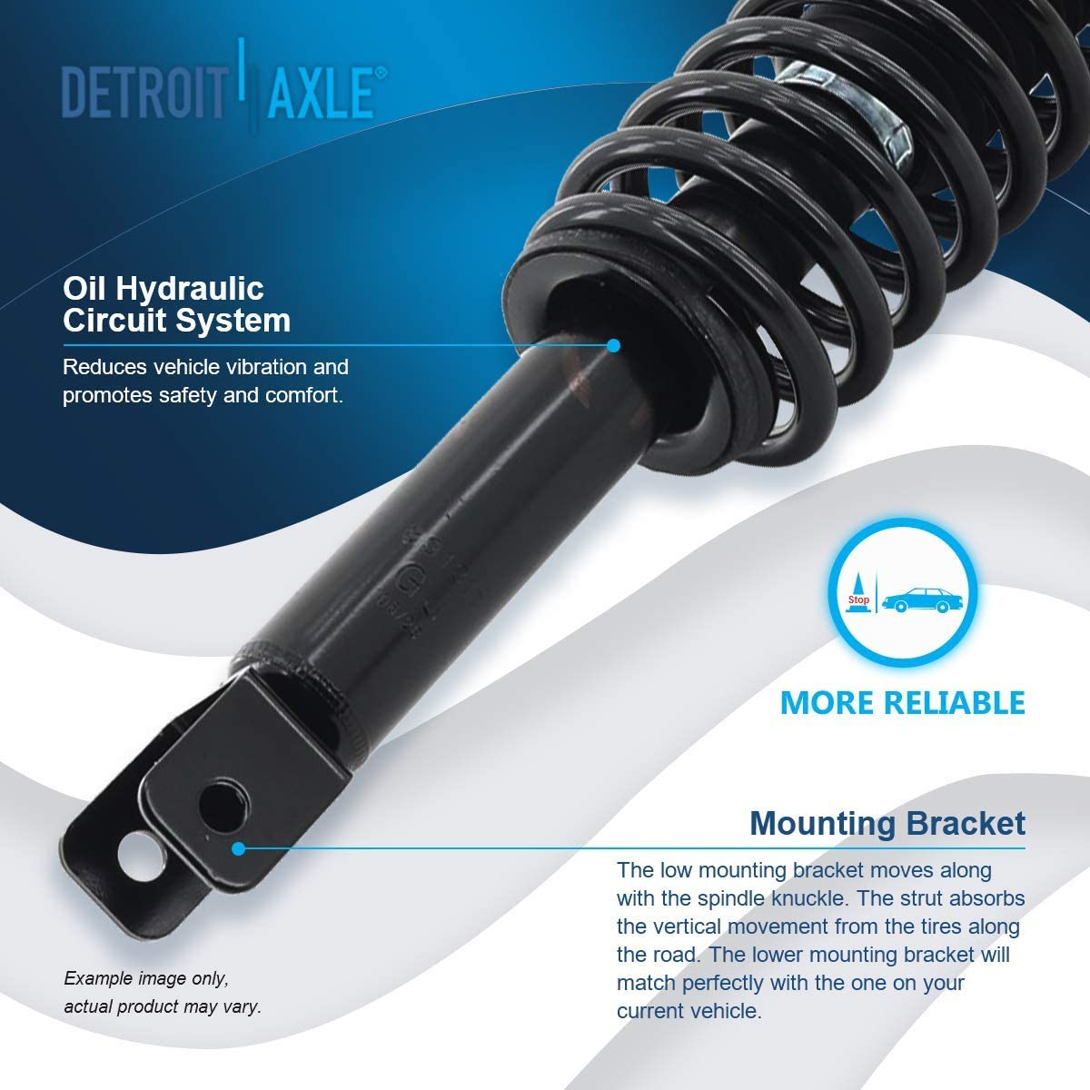 Detroit Axle - Rear Strut w/Coil Spring for 2001 2002-2006 Chrysler Sebring — image 7