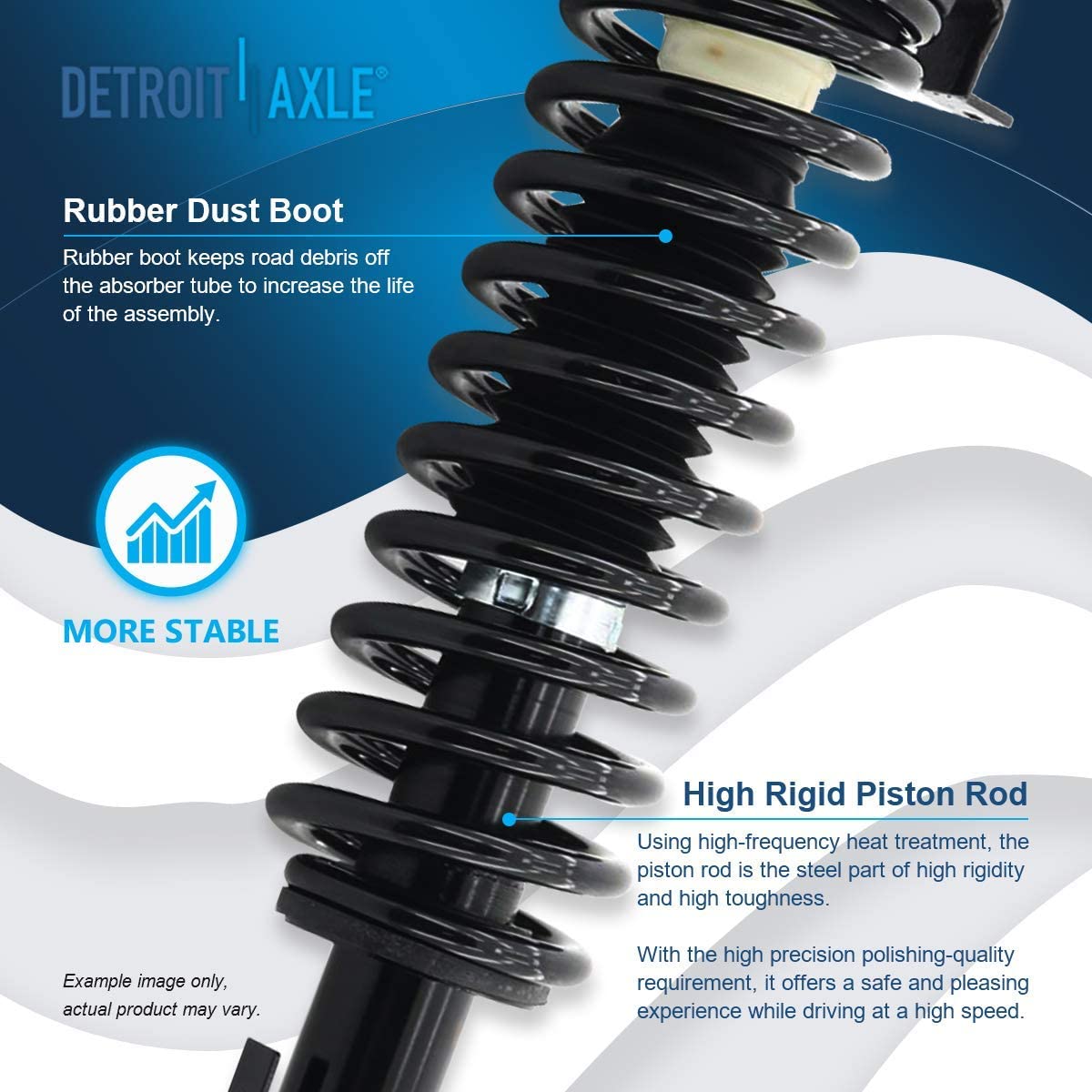 Detroit Axle - Rear Strut w/Coil Spring for 2001 2002-2006 Chrysler Sebring — image 6