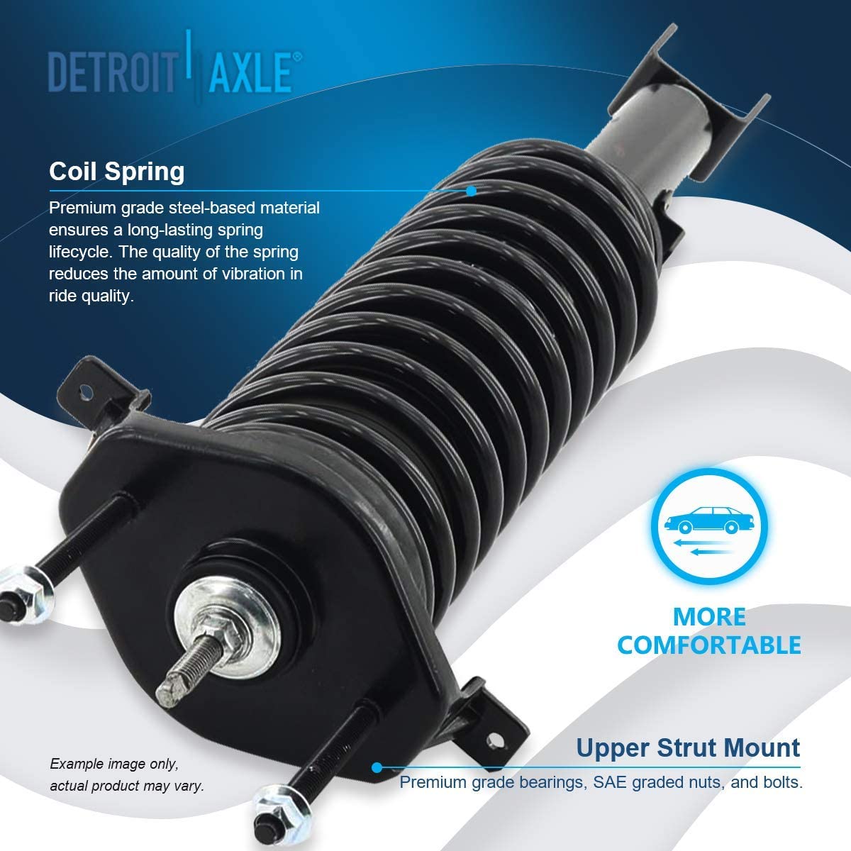 Detroit Axle - Rear Struts w/Coil Spring for 2001 2002-2006 Chrysler Sebring — image 5
