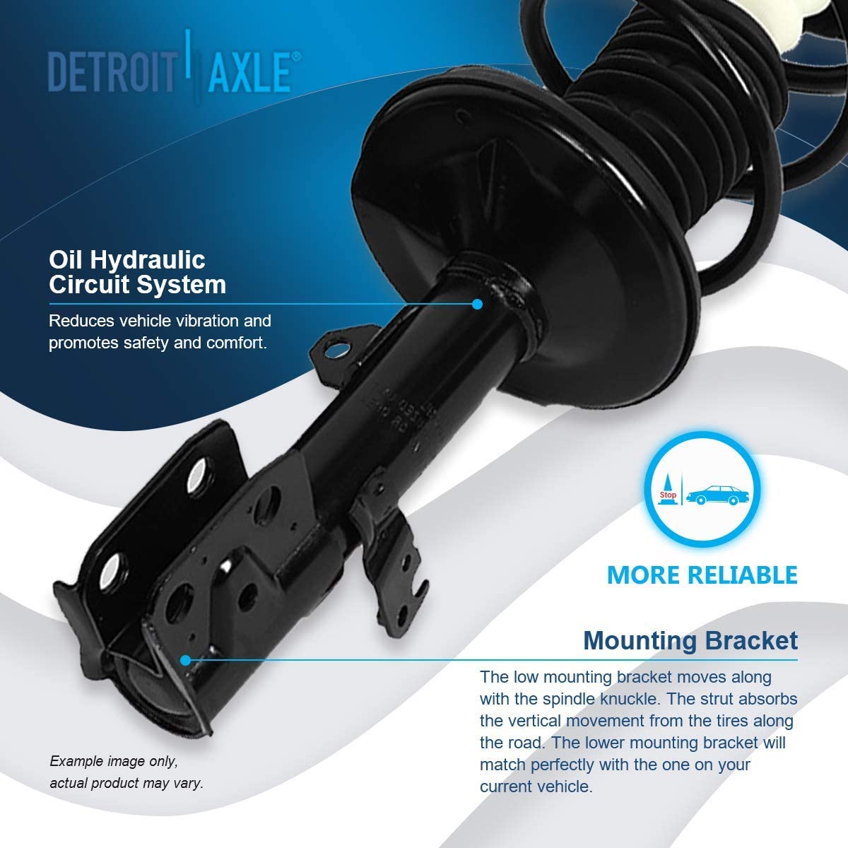 Detroit Axle - 1.8L Front Right Strut w/Spring for Toyota Corolla Matrix — image 6