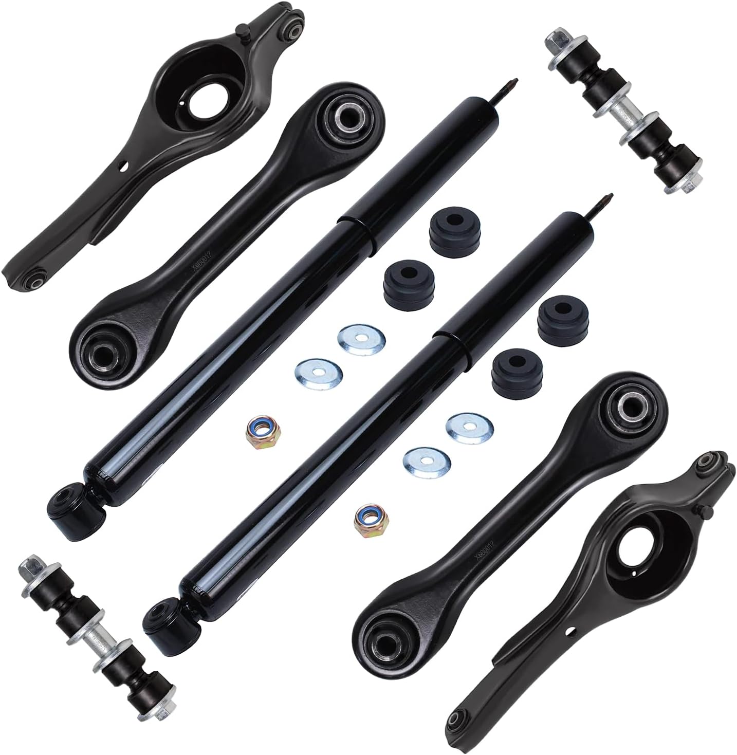 8pc Rear Shocks Lower Control Arms Sway Bar Links Suspension Kit