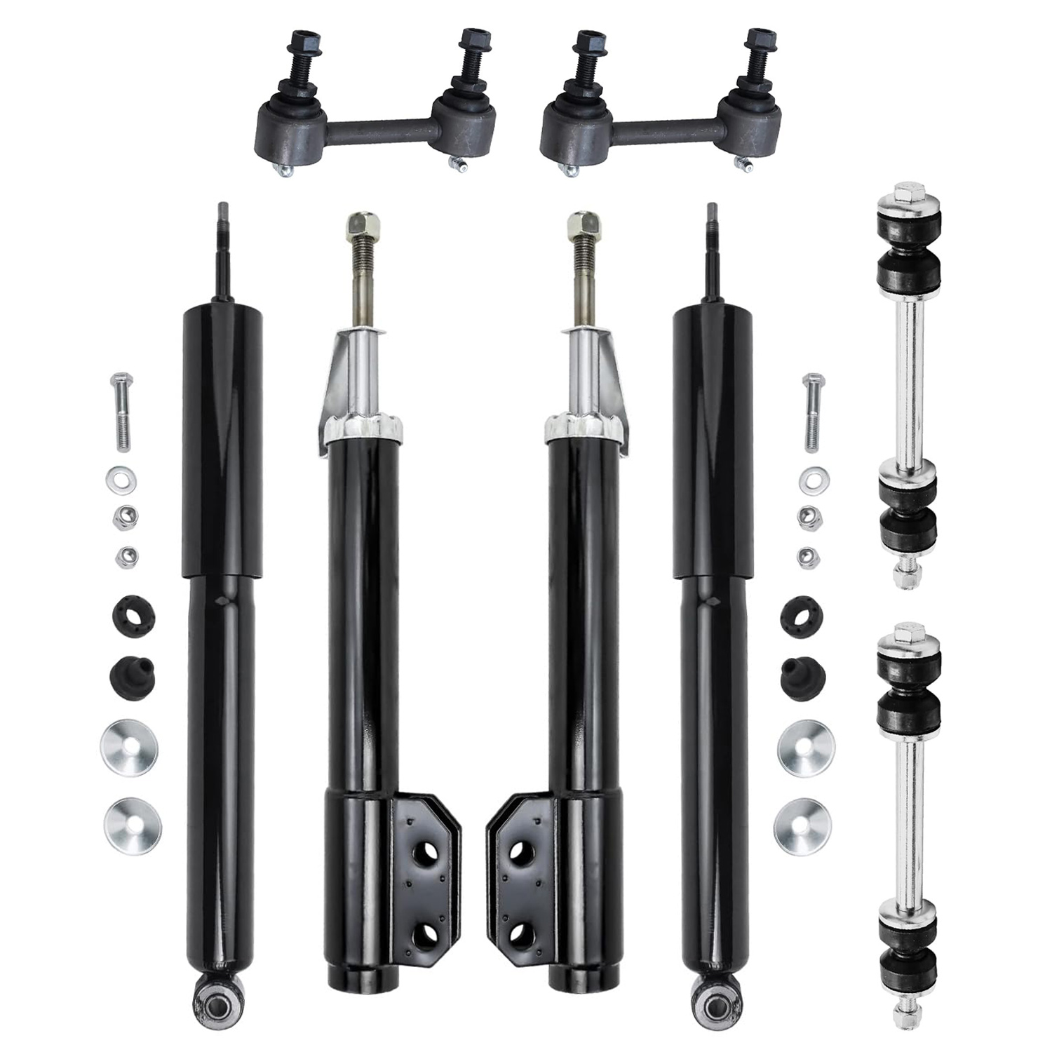 8pc Front & Rear Shock Absorbers Sway Bar Links Suspension Kit