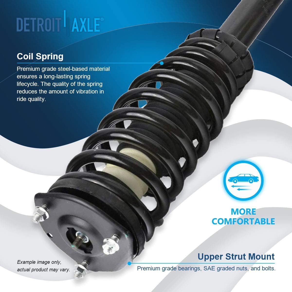 Detroit Axle - 2.5L Front Struts Rear Shocks Sway Bar Links for Fusion Milan — image 8